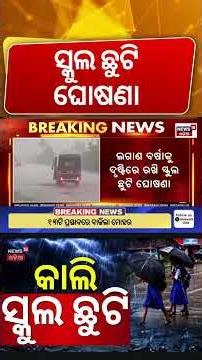 କାଲି ସ୍କୁଲ ଛୁଟି | Bhadrak School Holiday Tomorrow Announced Due to Heavy Rain | All Schools Closed