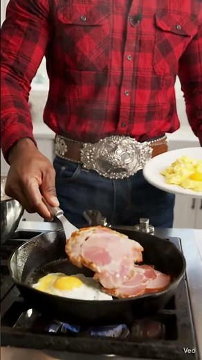 AA Cowboy Bob Cooked AA Ham & Eggs Breakfast Recipe!