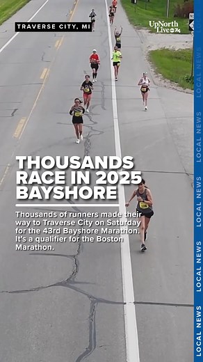 This past Saturday, thousands of runners raced in the 43rd Bayshore Marathon in Traverse City. You can rewatch our livestream of the race below. https://upnorthlive.com/news/local/thousands-to-race-along-grand-traverse-bay-in-43rd-bayshore-marathon-this-saturday# | UpNorthLive