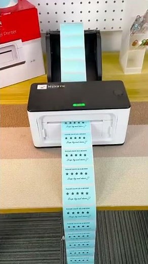 DIY various kinds of colorful sticker labels by elegant white Thermal Sticker Printer