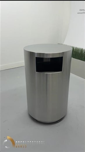 Atkins Park Series Stainless Steel Trash Receptacle | Outdoor Single Stream | Made in USA