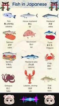 Learn Japanese Languages Lesson 21: Fishes in Japanese + ANIME MusiC🌸