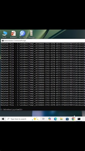 Jagannath Mondal on Instagram: "🚀 Speed Up Windows PC | CMD Temp Files Cleanup Trick Is your Windows laptop running slow? 🖥️🐌 Use this simple CMD command to delete junk temp files and boost PC performance instantly! 🔹 Command used: del /s /q C:\Windows\Temp\* ✅ Frees disk space ✅ Improves speed ✅ Safe when run as Administrator ⚠️ Close all apps before running the command 👉 Follow for daily PC & tech tips! #InstagramReels #Reels #WindowsTips #CMDTrick #PCOptimization #SpeedUpPC #TempFiles #C