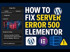 Fix Elementor 500 Server Error | How to Solve "Error 500" in wordpress