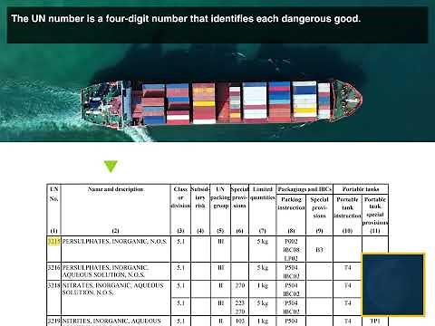 The UN Dangerous Goods List