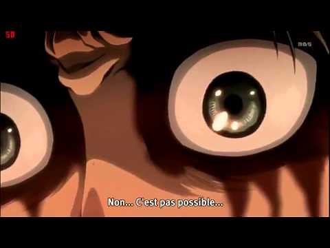 Attack on titan eren gets eaten and transforms
