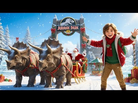 Christmas Dino Adventure in Jurassic Park! | Fun Holiday Dinosaur Vlog for Kids