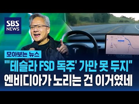"'테슬라FSD 독주' 가만 못 두지" 엔비디아가 노리는 건 이거였네 / SBS / 모아보는 뉴스