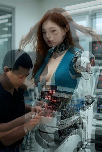 “Putting on a full mech suit—the detail in this cosplay is unreal 🤖“#robot #humanoid #aiart