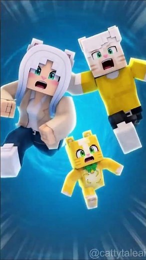 Baby Cat Accidentally Gets Inside The Mine Craft Game 🎮 😺 #catai #cartoon #minecraft #viral