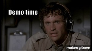 Demo time. Airplane!: Emergency landing. on Make a GIF