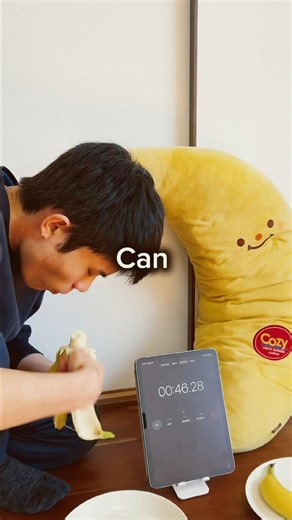 Can you beat this banana at eating banana faster???🍌 #funny #english #memes #youtubeshorts