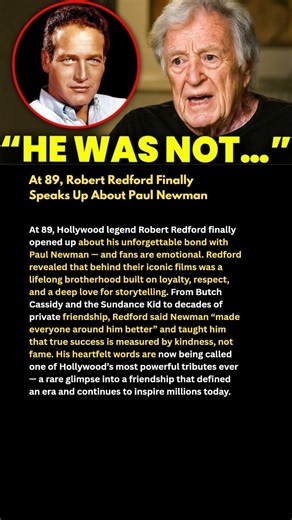 At 89, Robert Redford Finally Speaks Up About Paul Newman#shorts