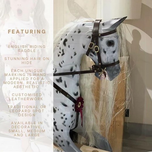 Appaloosa Rocking Horse | A Stunning Spotted Showpiece for Any Home #rockinghorse#dapplegrey #luxury