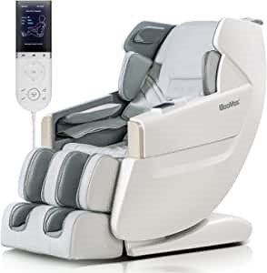 iBooMas Massage Chair, Zero Gravity Full Body Massage Chair Recliner with Heat, SL Track,Separate Control of Footrest,Shotrcut Buttons,3D Shiatsu (White)