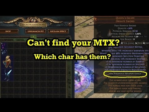 How to find your MTX - Path of Exile