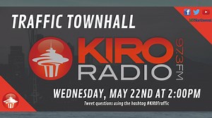 1.9K views · 4 comments | Join KIRO Radio 97.3 FM on Wednesday, May 22nd for a Traffic Townhall featuring Tracy Taylor, Chris Sullivan, and local officials from King, Pierce, and Snohomish Counties. The Townhall will air live on MyNorthwest.com, YouTube, Facebook, and Twitter at 2:00pm. Don't forget to submit your summer traffic questions using the hashtag #KIROTraffic | KIRO Newsradio 97.3 FM | Facebook