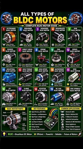 All Types of BLDC Motors in One Chart ⚡