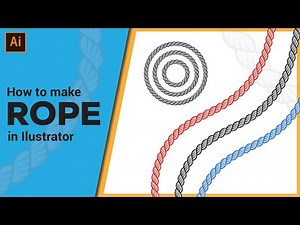 Create Rope Brush in Adobe Illustrator | Vector Rope Pattern Brush | [Eng Sub]