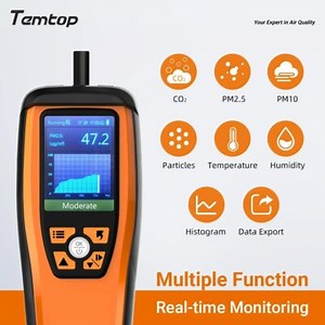 Temtop Air Quality Monitor PM2.5 PM10 Meter Audio Alarm Data Export M2000C 2nd  | eBay UK