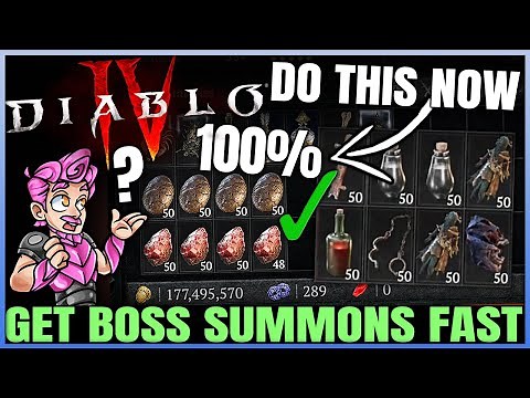 Diablo 4 - How to Get ALL Boss Summon Materials FAST & EASY - New Tips & Tricks Material Farm Guide!