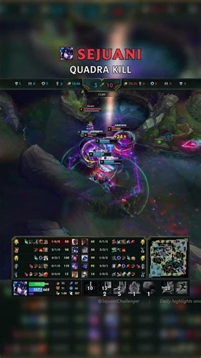 Sejuani QUADRA KILL | KR Master Patch 26.13 #shorts