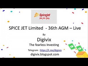 SPICE JET Limited - 36th AGM - LIVE | DIGIVIX