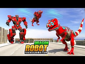 Dinosaurus Berubah Jadi Mobil Balap Dan Robot Perang #Part2 | Dino Robot Car Game