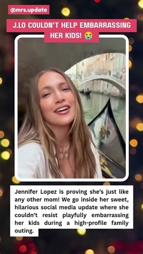 MOM MOMENT! Jennifer Lopez Hilariously Embarrasses Her Kids! 😭❤️ #JenniferLopez #JLo
