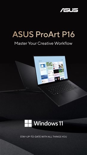 The powerhouse for creators is finally here! ASUS ProArt P16 (H7606) 👀 AMD Ryzen™️ AI 9 HX 370 Processor, upto RTX 5090 GPU and 4K 120Hz Pro OLED Touchscreen Display 🔥 Everything you need to create without limits! (asus, asus india, proart, amd ryzen processor, performance, creator’s laptop, editing, rendering, clear display, copilot, ai, tech, innovation) Windows11 #ASUSProArt | ASUS