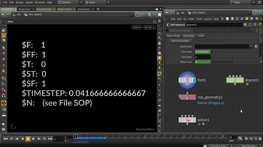 Time Variables in Houdini