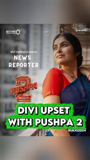 Divi Upset With Pushpa 2 😳 Scenes Cut By Sukumar!