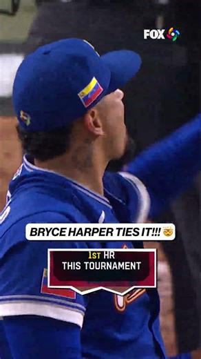 Bryce Harper hits a TWO-RUN HOMER to tie it in the 8th inning 🤯 #USA #WBC #WorldBaseballClassic #MLB