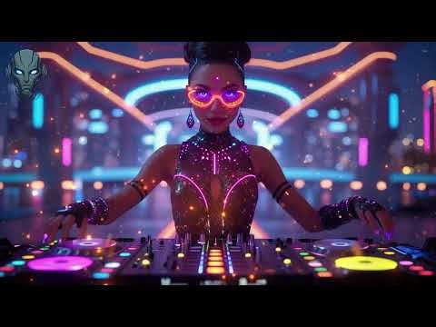 🌌 Futuristic Robot DJ Live Set | Neon EDM Vibes 2025 🤖🎧 | Euro Bot Remix
