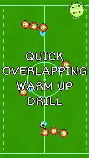QUICK Overlapping Warm up Drill - Football/Soccer drills-#footballtraining #soccerdrills #fyp