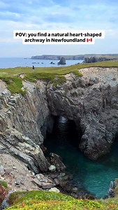 Save this unique spot for your Newfoundland trip👇 Follow @roving.mapletales for more unique locations & itineraries in Atlantic Canada 🇨🇦🦞 This is📍Dungeon Provincial Park in Bonavista. The park’s centerpiece is the heart-shaped crater formation, also known as the Dungeon, which is a result of years of pounding waves eroding the sedimentary rock. ❗️Remember to always follow Leave No Trace Things to do in Newfoundland, Newfoundland Itinerary #canadatravel #newfoundland #travelcouple #exploren