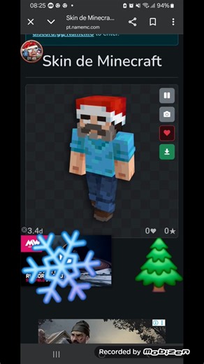 testando skin Minecraft pte 29