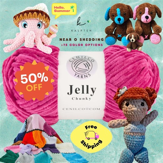 Super Bulky Chenille Yarn: Plush, Soft and Washable - 75  Colors - Etsy