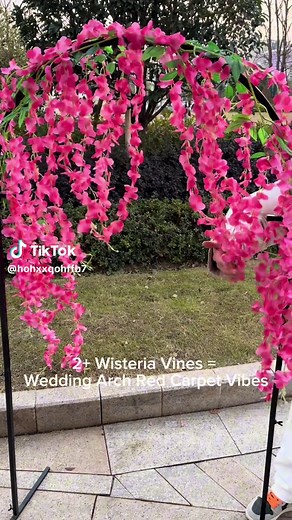 Create a Glamorous Outdoor Wedding Arch with Wisteria
