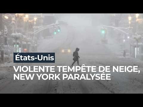 Etats-Unis : Violente tempête de neige, New York paralysée - RTBF Info