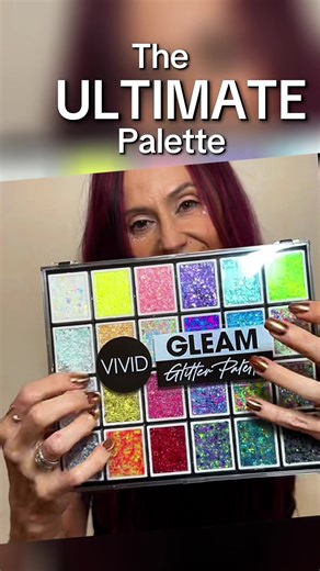 Gift yourself The ULTIMATE Palette Vivid Gleam Glitter Cream available now! 👉 www.VIVIDGlitter.com ✨💗 #glittermakeup #facepaint #glitterpalette #glittercream #facepaintmakeup