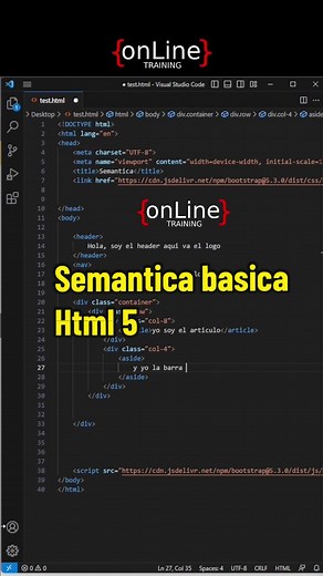 🌐 Explora la magia de la semántica en HTML5: ¡Crea páginas web más significativas! 💡✨ Descubre cómo usar , , , y para darle vida y propósito a tu contenido. Deja atrás la confusión y construye sitios web más estructurados y amigables. ¡Eleva tus habilidades en desarrollo web ahora mismo! 💻🚀 #sabiasque #lodescubrientiktok #AprendeTecnología #programacion #programacionweb #TikTokVirales #html5 #bootstrap