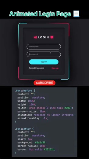 Animated Login Page UI Using CSS 🔥💻 | Frontend Design | Coding With Saurabh #codingwithsaurabh #css