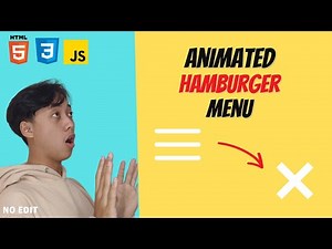 Tutorial Membuat Simple Hamburger Menu Animated Menggunakan HTML, CSS, JavaScript