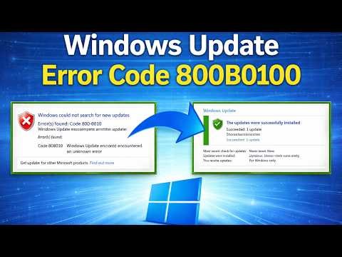 How to Fix Windows Update Error Code 800b0100 | Windows Update Error 800b0100 Fix