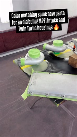 Engine Power on Instagram: "Something’s about to get down on the dyno!! We are spending some time in the paint booth getting these brand new parts painted up in a custom matched color for an upcoming project. We’ve got the @holleyperformance new SBC High-Ram EFI intake and a the intake housings off a set of @summitracing 66/62 turbo’s about to get color matched for an old project we are bringing back… so what do you think these are going on?? Comment below! #enginepower #enginepowertv #engine #e