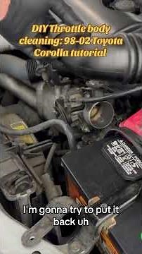 DIY Throttle body cleaning: 1998-2002 Toyota Corolla tutorial. Step by step explanation #diycar