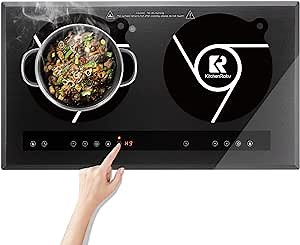 2 PCS Silicone Induction Cooktop Mat - (Magnetic) Cooktop Scratch Protector - for Induction Stove, Multifunctional Silicone Mats - for Air Fryer Liners, Trivet By KitchenRaku