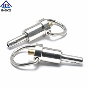 [Hot Item] SS304 316 Hole Stainless Steel D Ring Detent Push Button Quick Release Ball Lock Pin