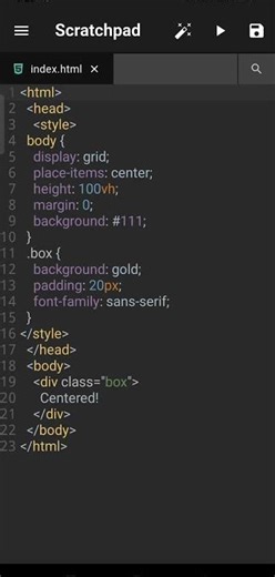 Perfect Centering on Mobile! ⚡️
